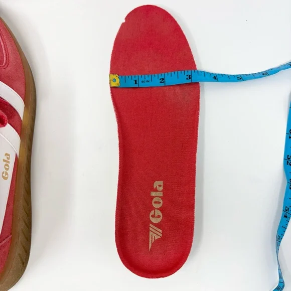 Gola Grandslam Suede Sneakers Coral/Off White/Gum Size 8 - Picture 4 of 16